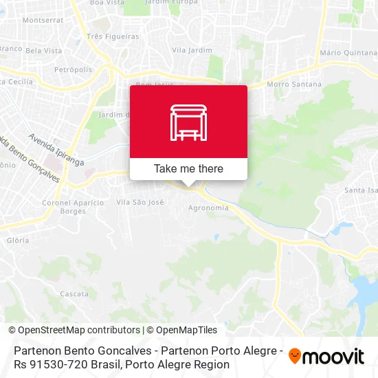 Partenon Bento Goncalves - Partenon Porto Alegre - Rs 91530-720 Brasil map