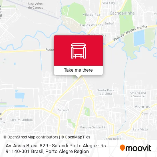 Mapa Av. Assis Brasil 829 - Sarandi Porto Alegre - Rs 91140-001 Brasil