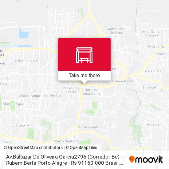 Mapa Av.Baltazar De Oliveira Garcia2796 (Corredor Bc) - Rubem Berta Porto Alegre - Rs 91150-000 Brasil