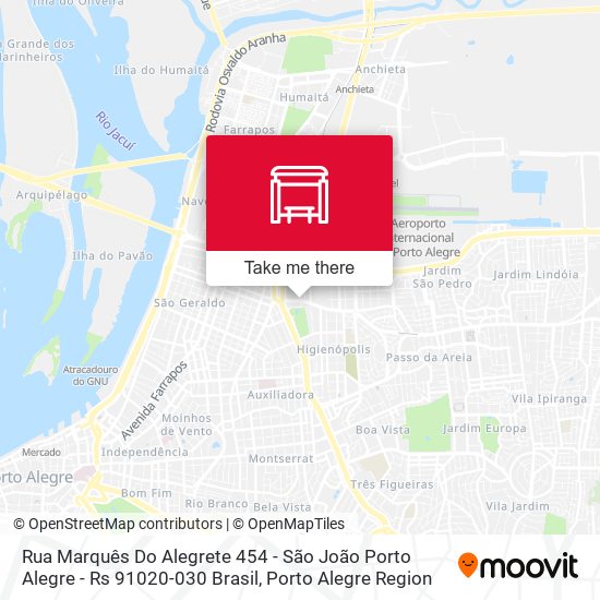 Rua Marquês Do Alegrete 454 - São João Porto Alegre - Rs 91020-030 Brasil map