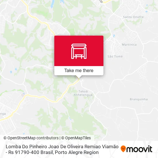 Lomba Do Pinheiro Joao De Oliveira Remiao Viamão - Rs 91790-400 Brasil map