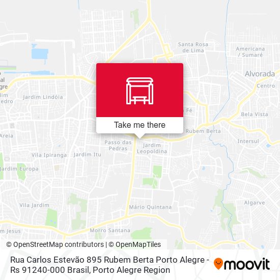 Mapa Rua Carlos Estevão 895 Rubem Berta Porto Alegre - Rs 91240-000 Brasil