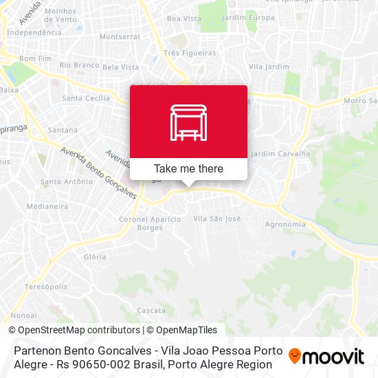 Mapa Partenon Bento Goncalves - Vila Joao Pessoa Porto Alegre - Rs 90650-002 Brasil