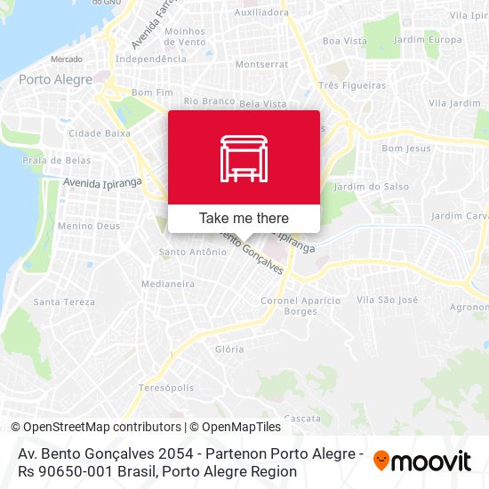 Mapa Av. Bento Gonçalves 2054 - Partenon Porto Alegre - Rs 90650-001 Brasil
