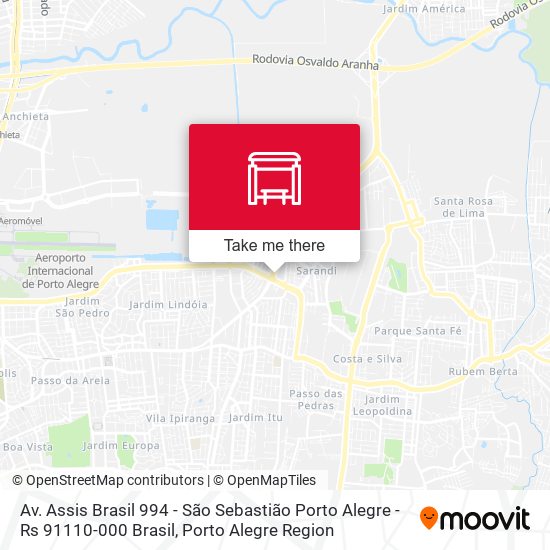 Mapa Av. Assis Brasil 994 - São Sebastião Porto Alegre - Rs 91110-000 Brasil