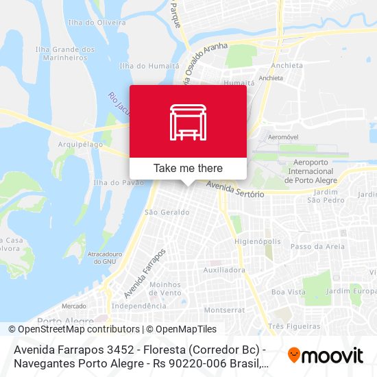 Avenida Farrapos 3452 - Floresta (Corredor Bc) - Navegantes Porto Alegre - Rs 90220-006 Brasil map