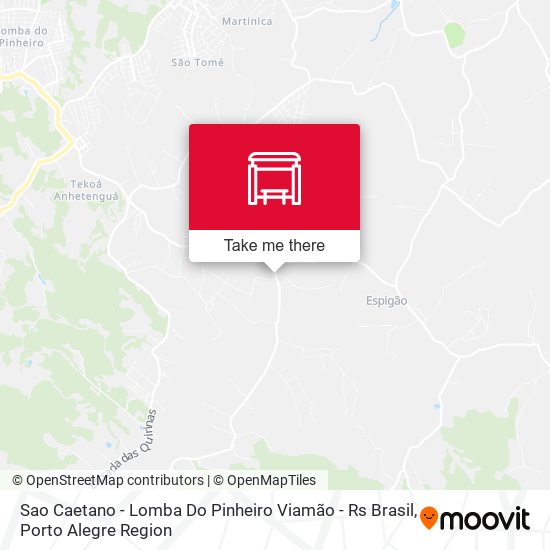Sao Caetano - Lomba Do Pinheiro Viamão - Rs Brasil map