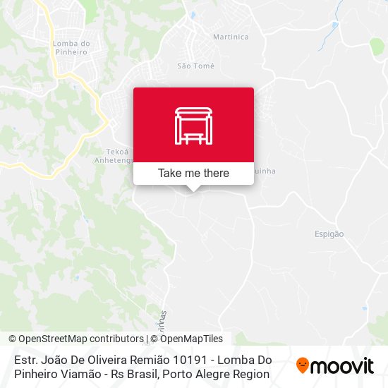 Estr. João De Oliveira Remião 10191 - Lomba Do Pinheiro Viamão - Rs Brasil map