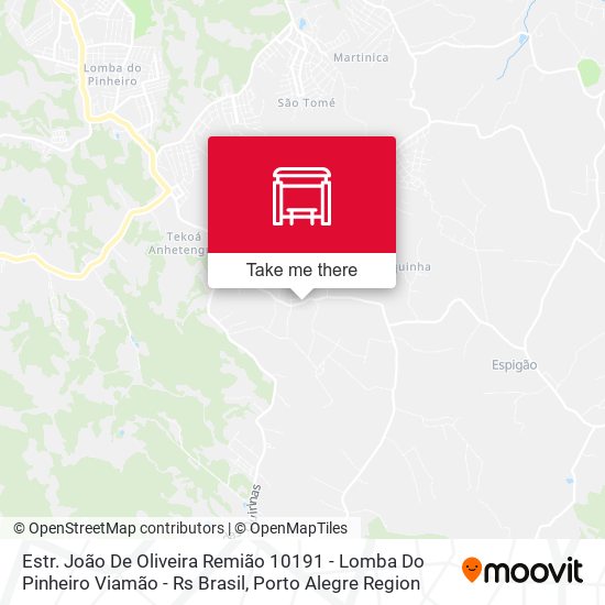 Mapa Estr. João De Oliveira Remião 10191 - Lomba Do Pinheiro Viamão - Rs Brasil