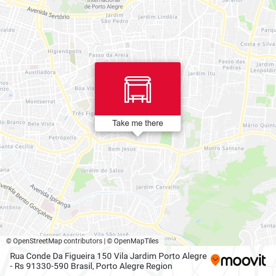Mapa Rua Conde Da Figueira 150 Vila Jardim Porto Alegre - Rs 91330-590 Brasil