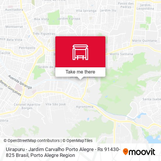 Mapa Uirapuru - Jardim Carvalho Porto Alegre - Rs 91430-825 Brasil
