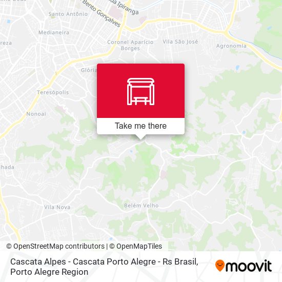 Cascata Alpes - Cascata Porto Alegre - Rs Brasil map