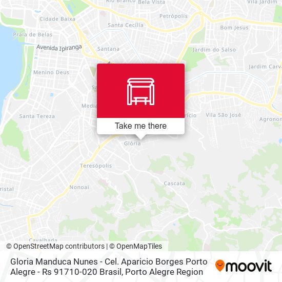 Mapa Gloria Manduca Nunes - Cel. Aparicio Borges Porto Alegre - Rs 91710-020 Brasil