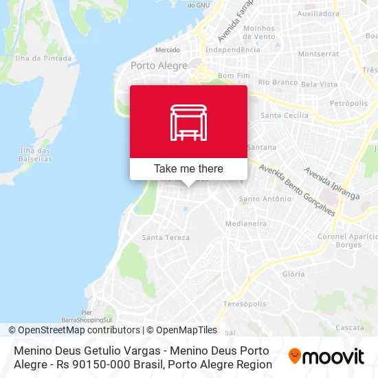 Menino Deus Getulio Vargas - Menino Deus Porto Alegre - Rs 90150-000 Brasil map