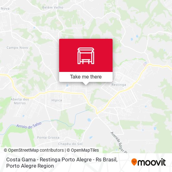 Costa Gama - Restinga Porto Alegre - Rs Brasil map