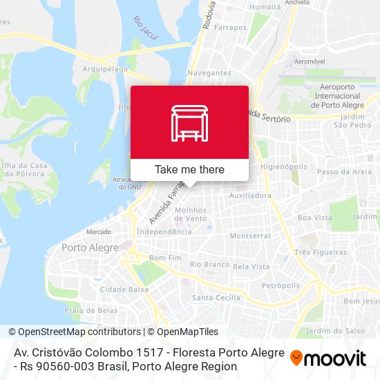 Mapa Av. Cristóvão Colombo 1517 - Floresta Porto Alegre - Rs 90560-003 Brasil