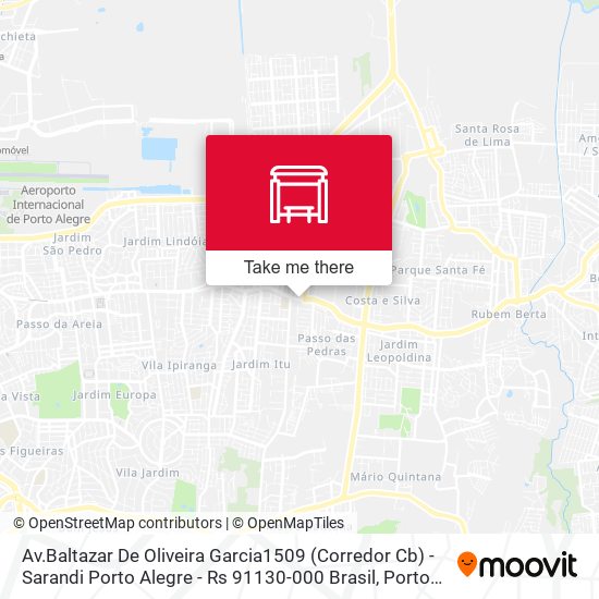 Av.Baltazar De Oliveira Garcia1509 (Corredor Cb) - Sarandi Porto Alegre - Rs 91130-000 Brasil map