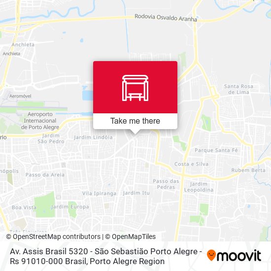 Mapa Av. Assis Brasil 5320 - São Sebastião Porto Alegre - Rs 91010-000 Brasil