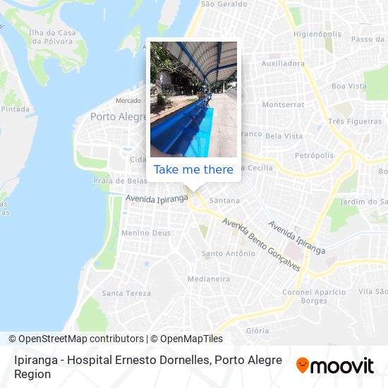 Mapa Ipiranga - Hospital Ernesto Dornelles