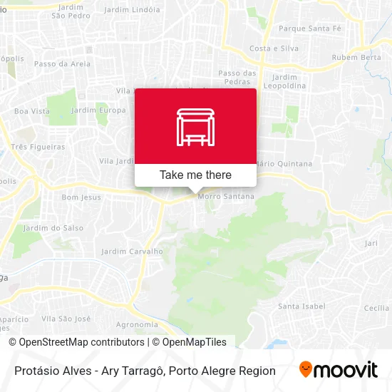 Protásio Alves - Ary Tarragô map