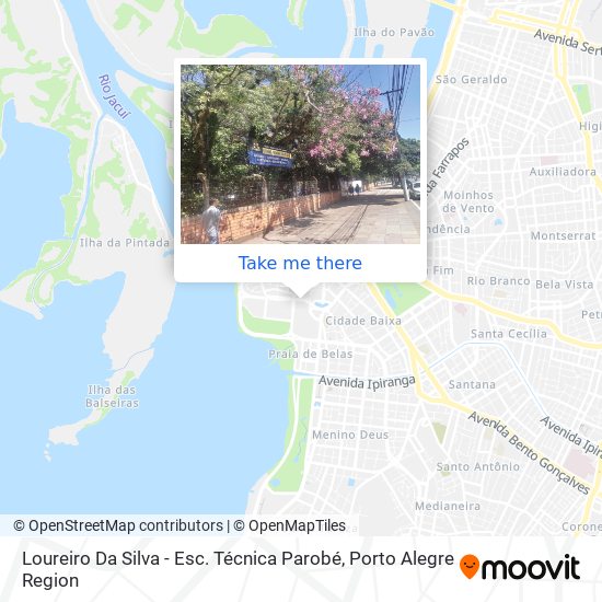 Loureiro Da Silva - Esc. Técnica Parobé map