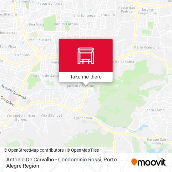 Mapa Antônio De Carvalho - Condomínio Rossi