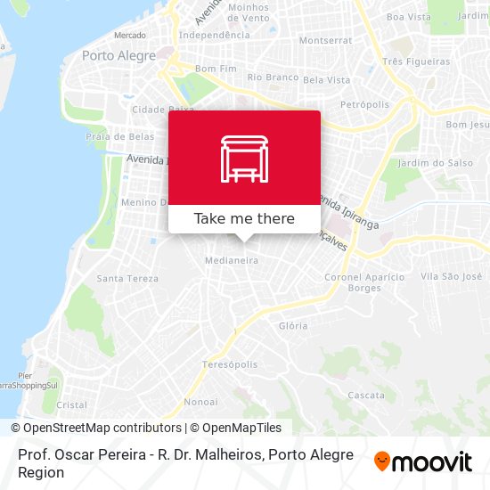 Prof. Oscar Pereira - R. Dr. Malheiros map