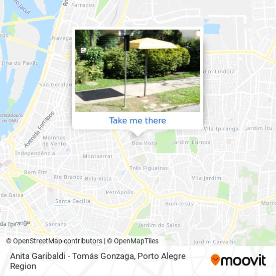 Anita Garibaldi - Tomás Gonzaga map