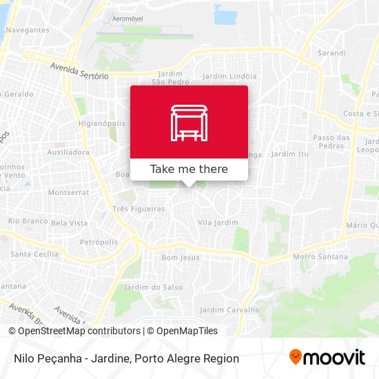 Nilo Peçanha - Jardine map