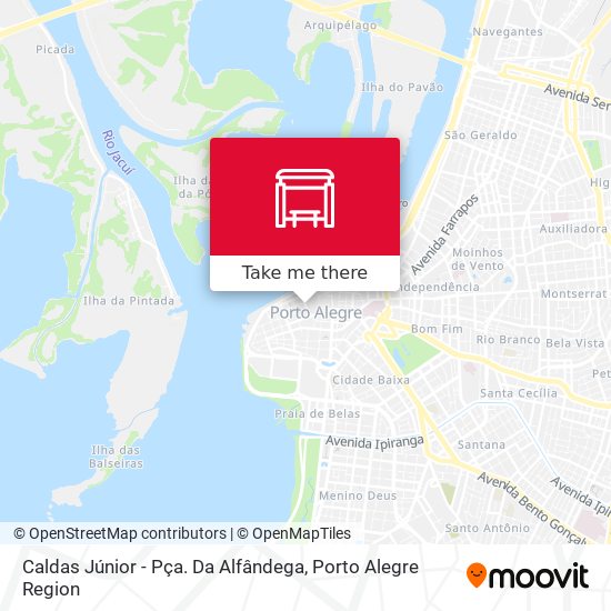 Caldas Júnior - Pça. Da Alfândega map