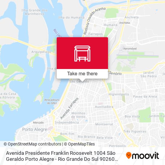 Avenida Presidente Franklin Roosevelt 1004 São Geraldo Porto Alegre - Rio Grande Do Sul 90260 Brasil map