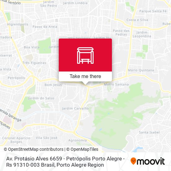 Av. Protásio Alves 6659 - Petrópolis Porto Alegre - Rs 91310-003 Brasil map
