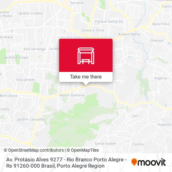 Mapa Av. Protásio Alves 9277 - Rio Branco Porto Alegre - Rs 91260-000 Brasil