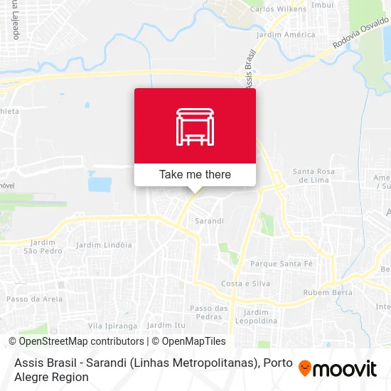 Assis Brasil - Sarandi (Linhas Metropolitanas) map