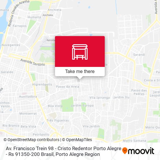 Mapa Av. Francisco Trein 98 - Cristo Redentor Porto Alegre - Rs 91350-200 Brasil