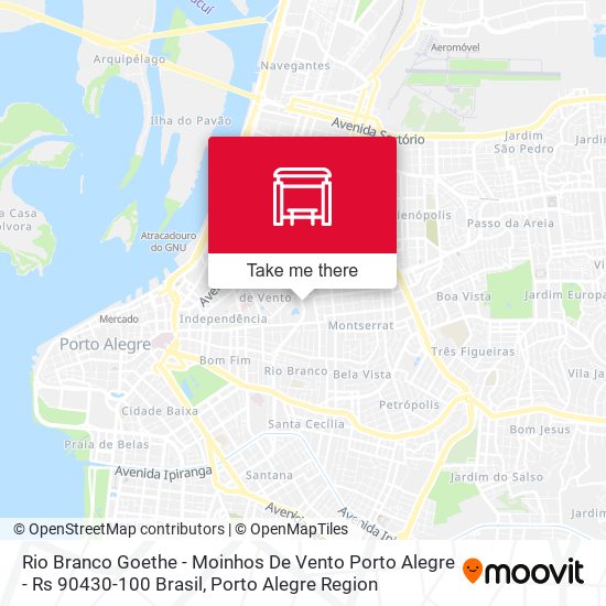 Mapa Rio Branco Goethe - Moinhos De Vento Porto Alegre - Rs 90430-100 Brasil