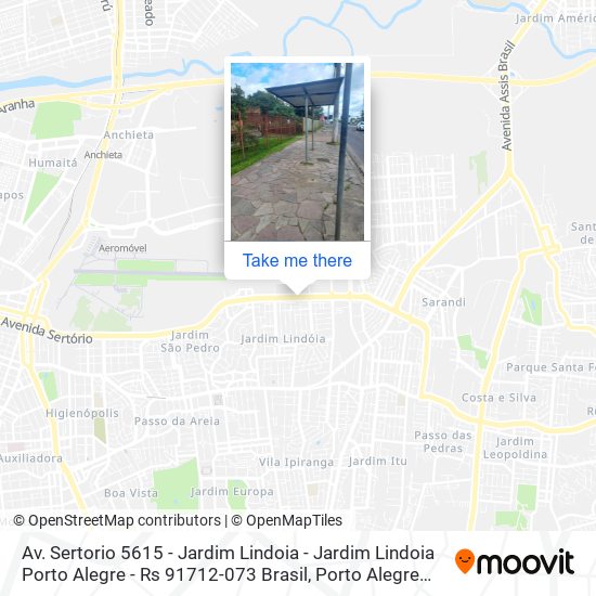 Mapa Av. Sertorio 5615 - Jardim Lindoia - Jardim Lindoia Porto Alegre - Rs 91712-073 Brasil