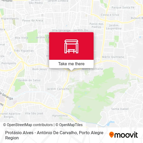 Protásio Alves - Antônio De Carvalho map