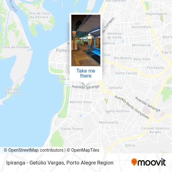 Ipiranga - Getúlio Vargas map