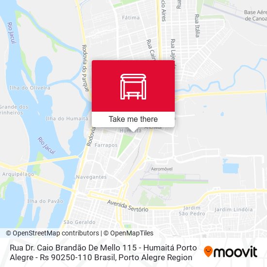 Mapa Rua Dr. Caio Brandão De Mello 115 - Humaitá Porto Alegre - Rs 90250-110 Brasil