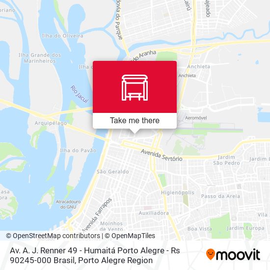 Mapa Av. A. J. Renner 49 - Humaitá Porto Alegre - Rs 90245-000 Brasil