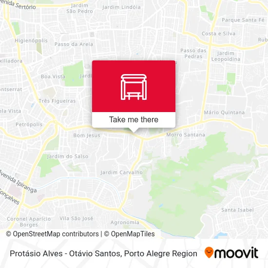 Protásio Alves - Otávio Santos map