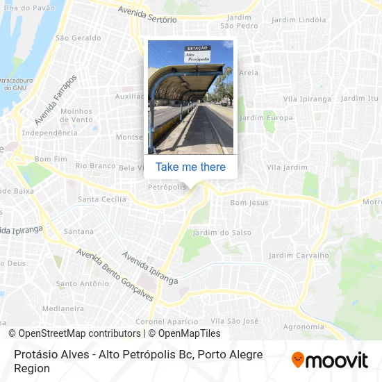 Protásio Alves - Alto Petrópolis Bc map