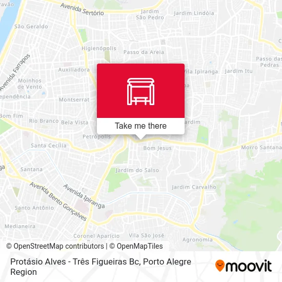 Protásio Alves - Três Figueiras Bc map