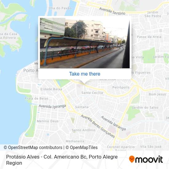 Protásio Alves - Col. Americano Bc map