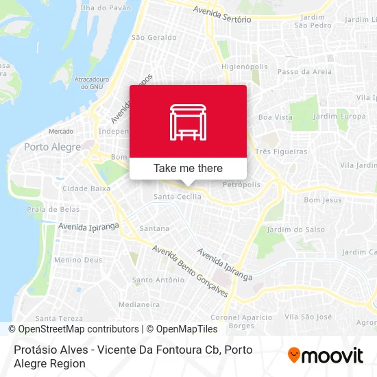 Protásio Alves - Vicente Da Fontoura Cb map