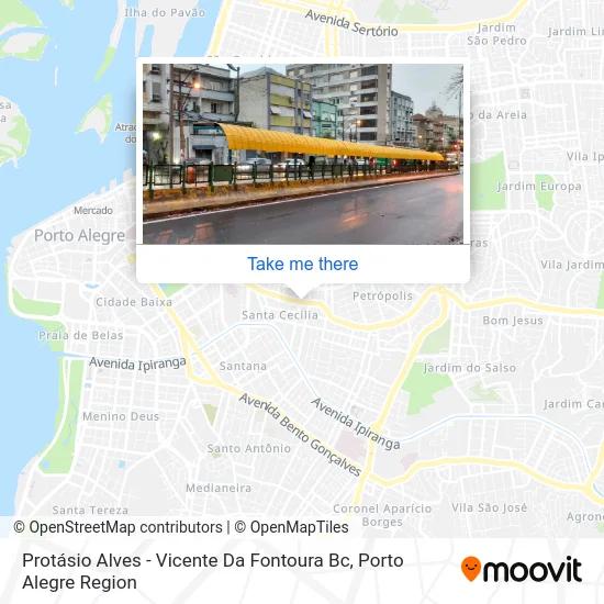 Protásio Alves - Vicente Da Fontoura Bc map