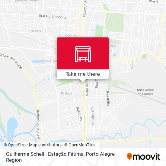 Mapa Guilherme Schell - Estação Fátima