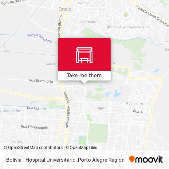Bolívia - Hospital Universitário map
