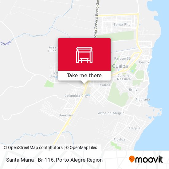 Santa Maria - Br-116 map